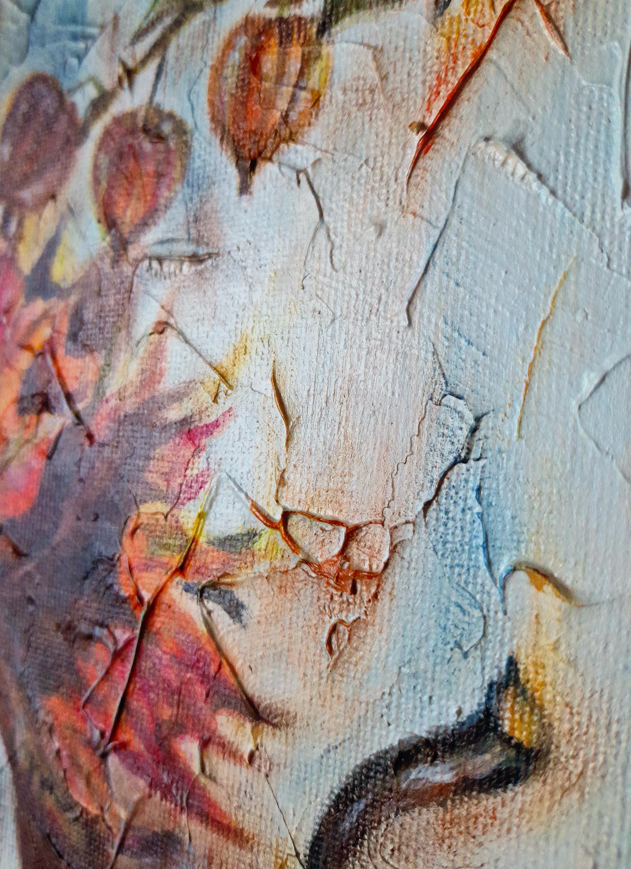 A Coffee with A Coffee with Autumn. Originalgemälde – Painting von Ginna Paola