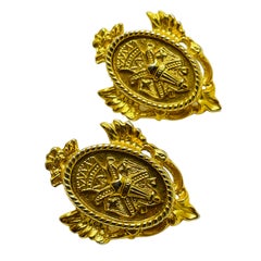 GINNIE JOHANSEN signierte Vintage-Ohrringe aus Gold von Designer