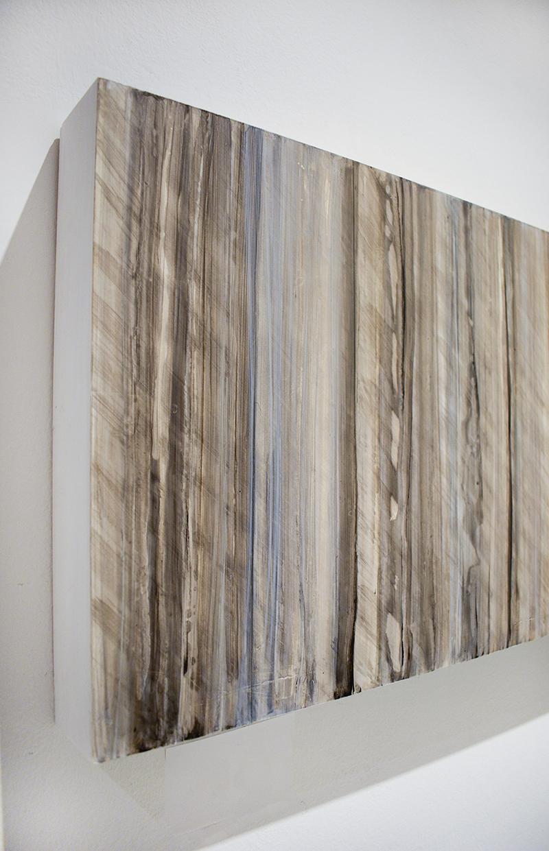 Nature-Inspired Minimalist Abstract Color Field Painting on 2 Panels in earthy tones of beige, grey, light brown and light blue
Acrylic on 2 wood panels
Each panel is 12 x 36 x 2 inches
Suggested installation is 1-2 inches between each panel
Panels