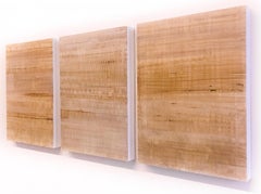 Minimalist Abstract Color Field Painting in Light Brown & Beige (C19-2)