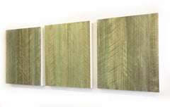 Minimalist Abstract Color Field Painting in Light Sage Green (C18-8)