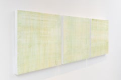 Minimalist Abstract Color Field Painting in Lime Green and Yellows(C20-7)