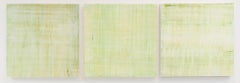 Minimalist Abstract Color Field Painting in Lime Green and Yellows(C20-7)