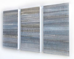 Nature-Inspired Minimalist Color Block Painting in Shades of Gray (C19-4)