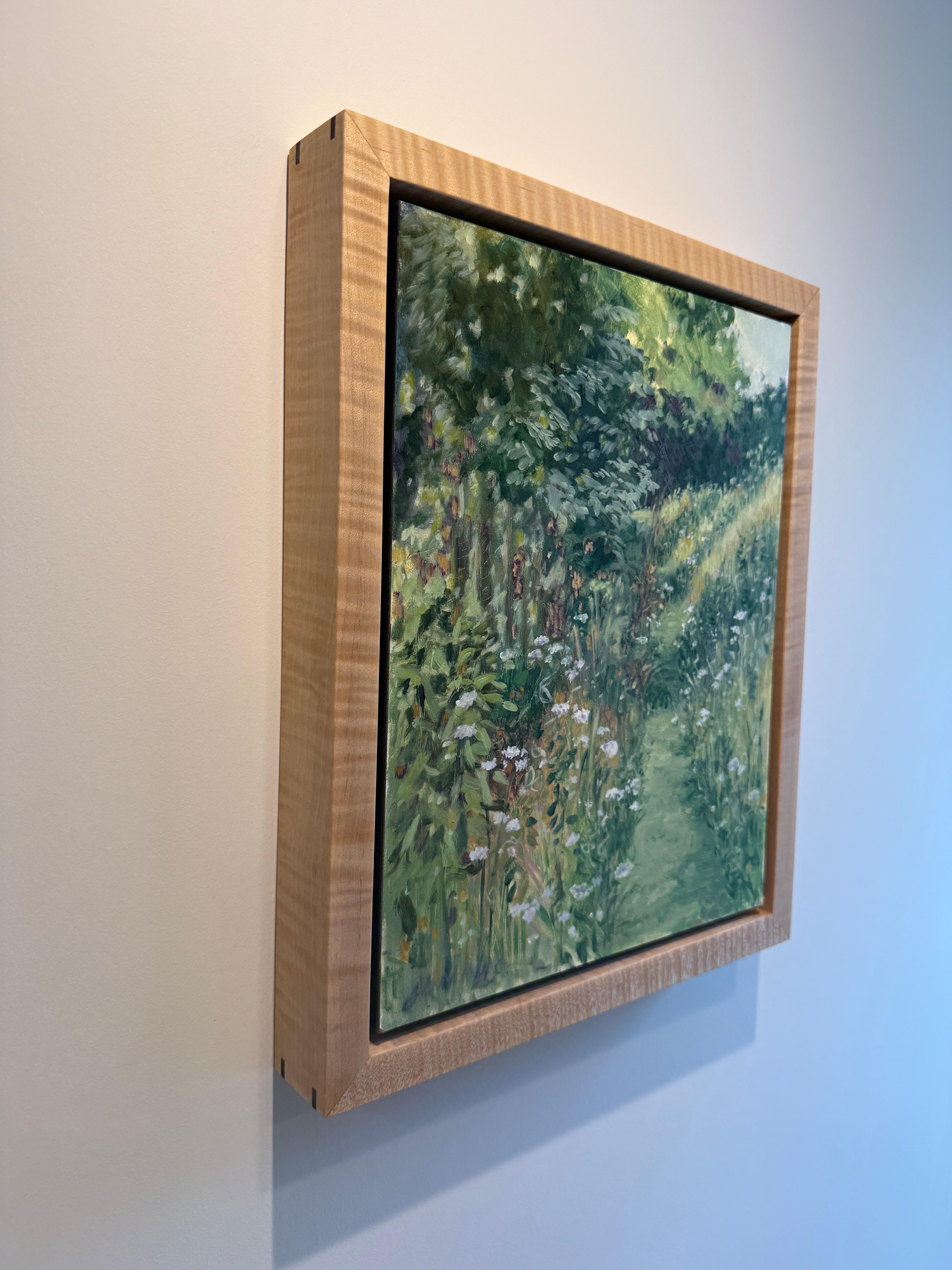 Questo pezzo è un dipinto a olio originale su pannello di lino. È stato dipinto sul posto, a Blow-Me-Down Brook nel New Hampshire, dove dipingeva la Cornish Art Coloni, il cui membro più noto era Willard Metcalf. Raffigura un sentiero che si snoda