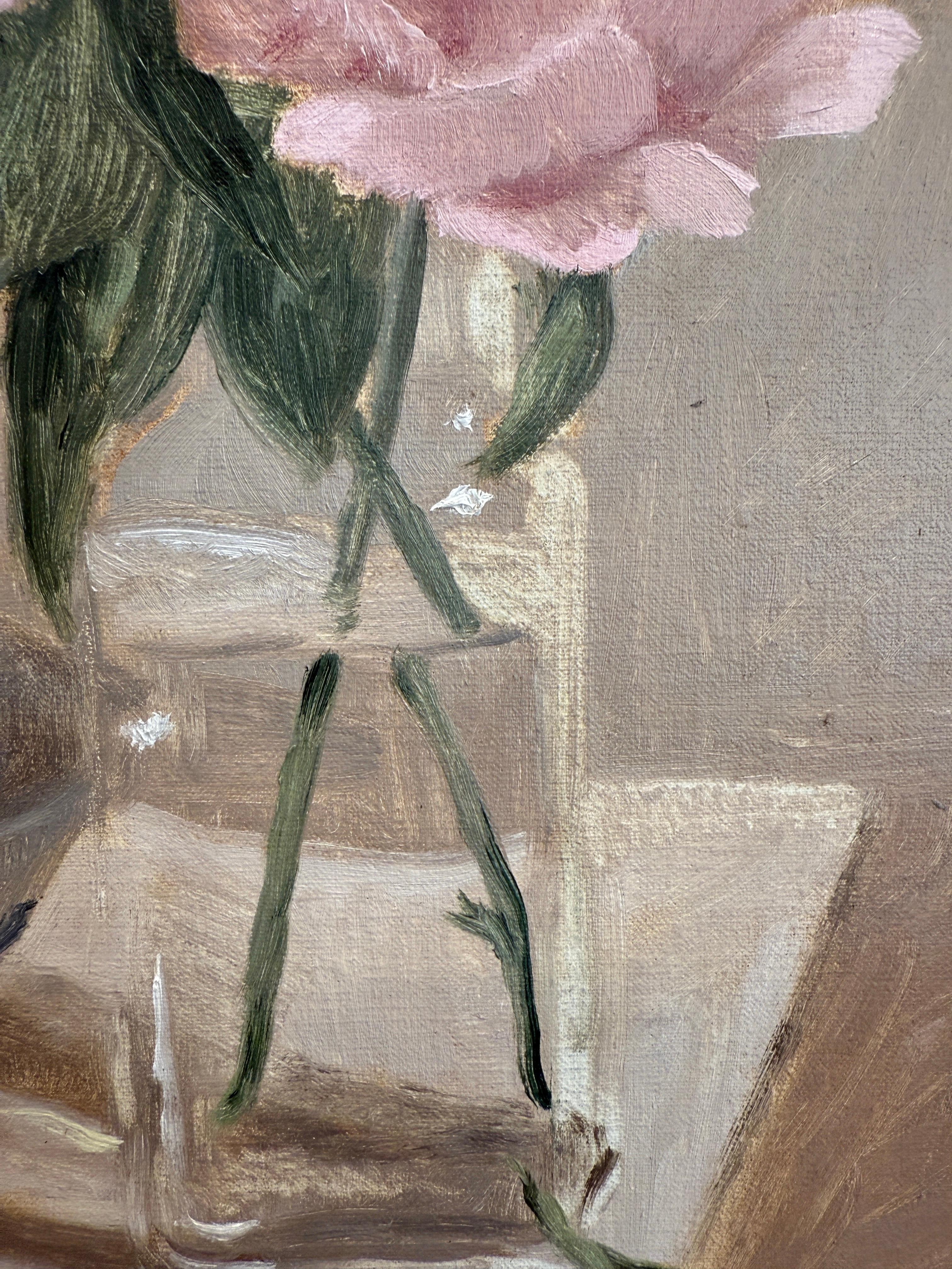 Una mattina tranquilla - Still-Life Painting Marrone di Ginny Williams
