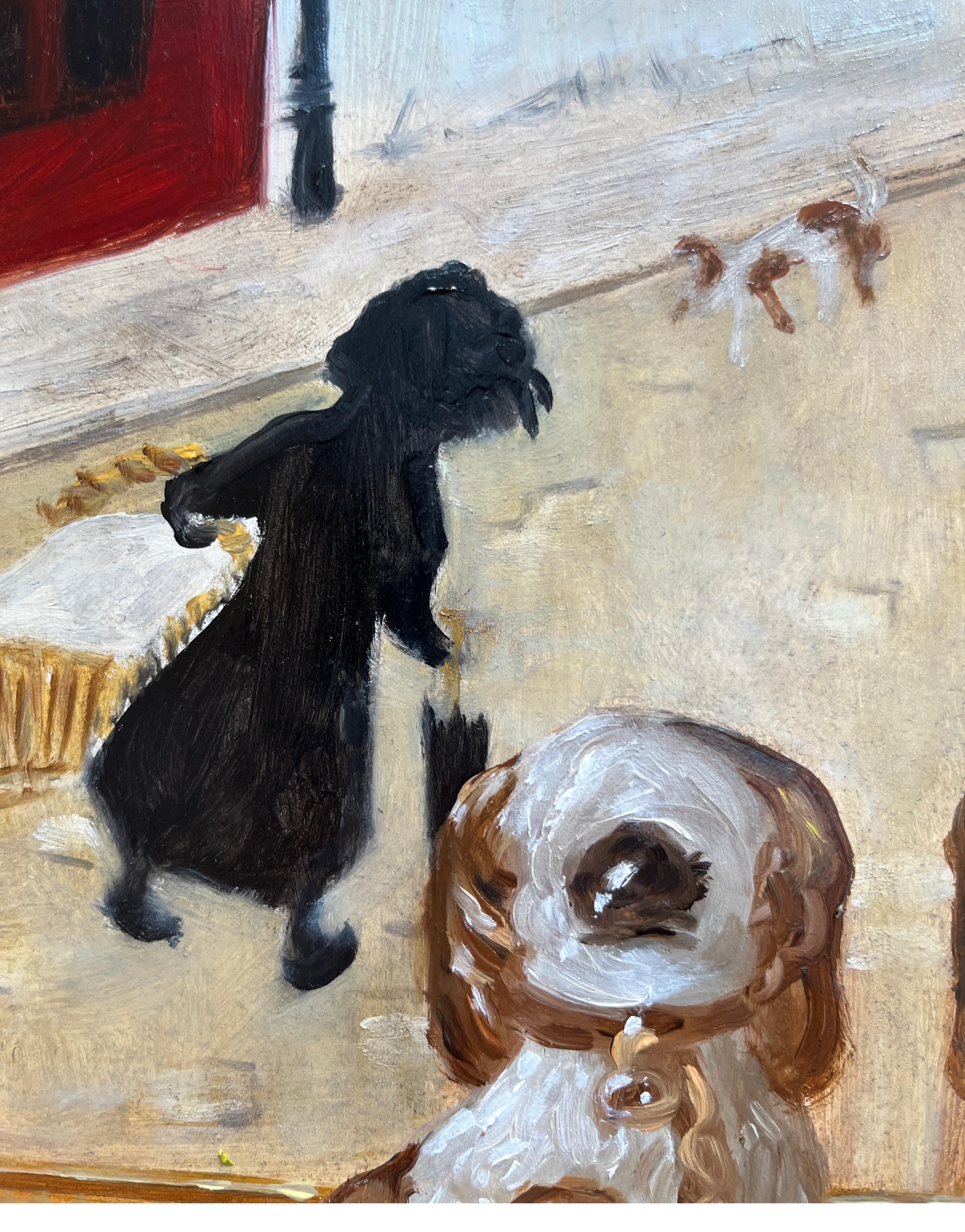 Un caminetto dello Staffordshire - Painting Realismo americano di Ginny Williams