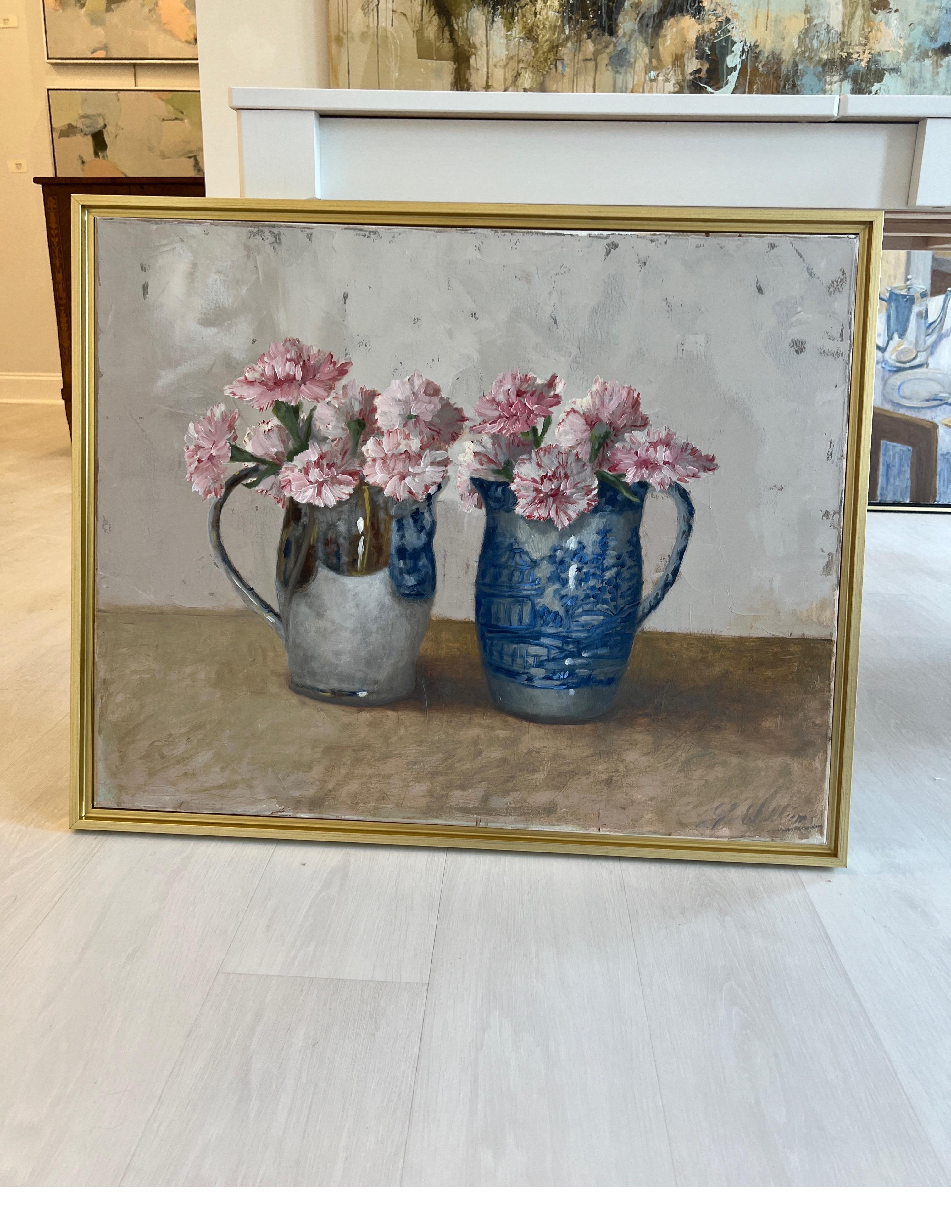 An Unlikely Pair by Ginny Williams Framed Still Life Oil on Canvas For Sale 1