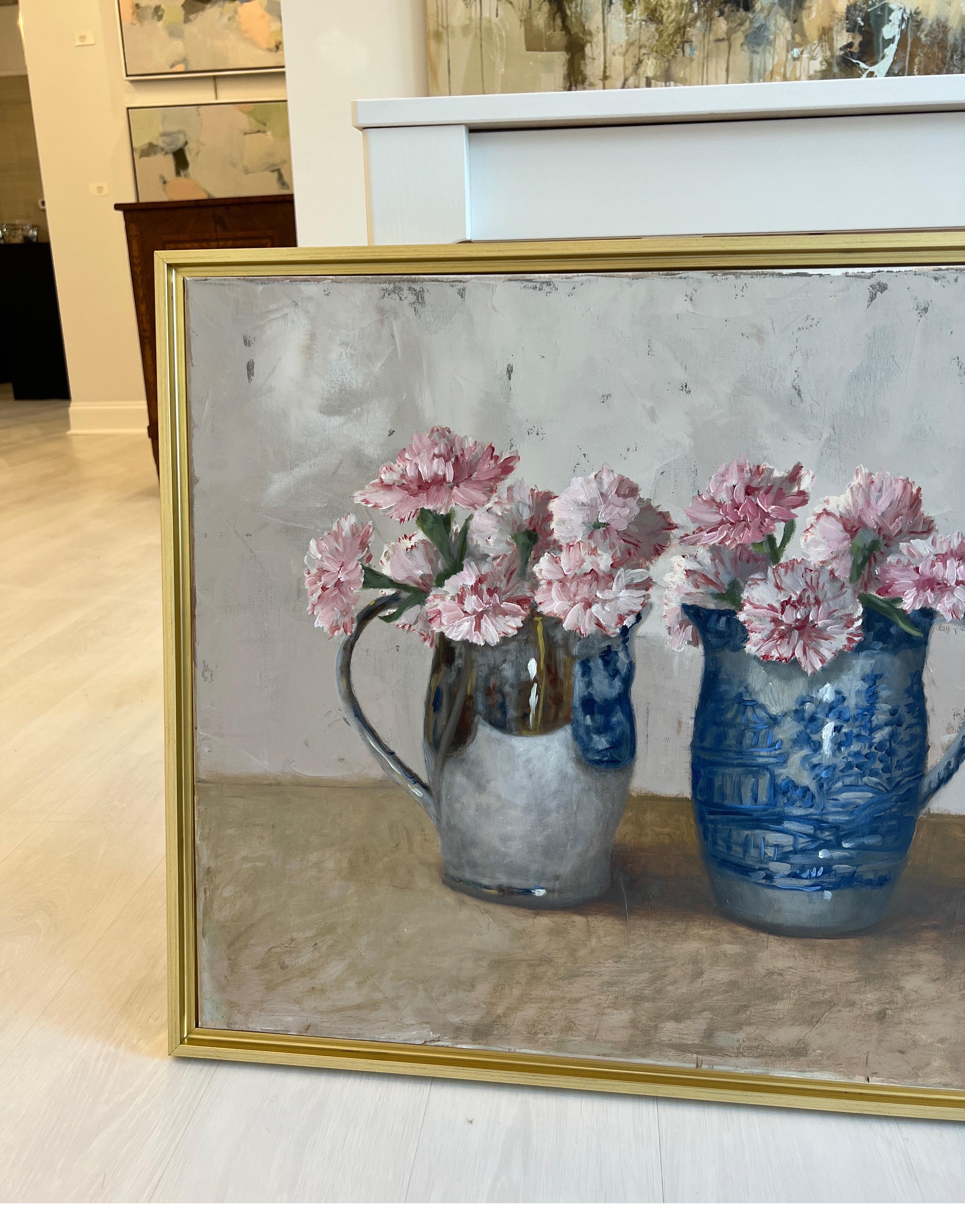 An Unlikely Pair by Ginny Williams Framed Still Life Oil on Canvas For Sale 6