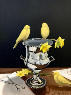 'Around the Water Cooler' by Ginny Williams Framed Realist Painting