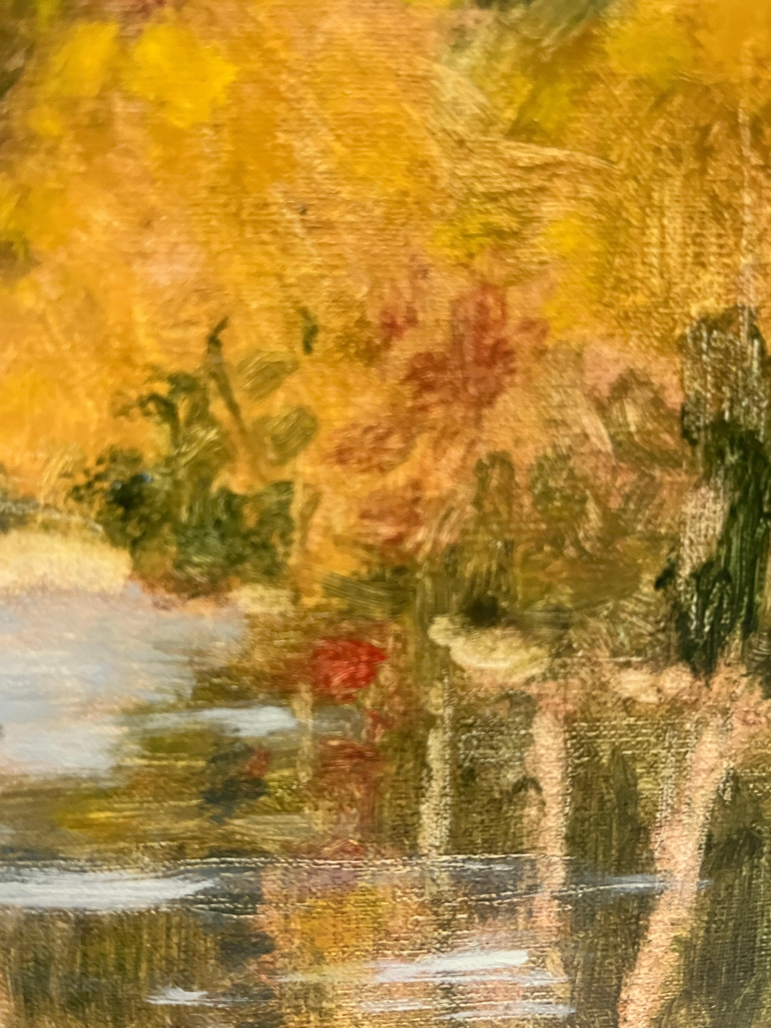 Otoño en Vermont - Landscape Painting Marrón de Ginny Williams