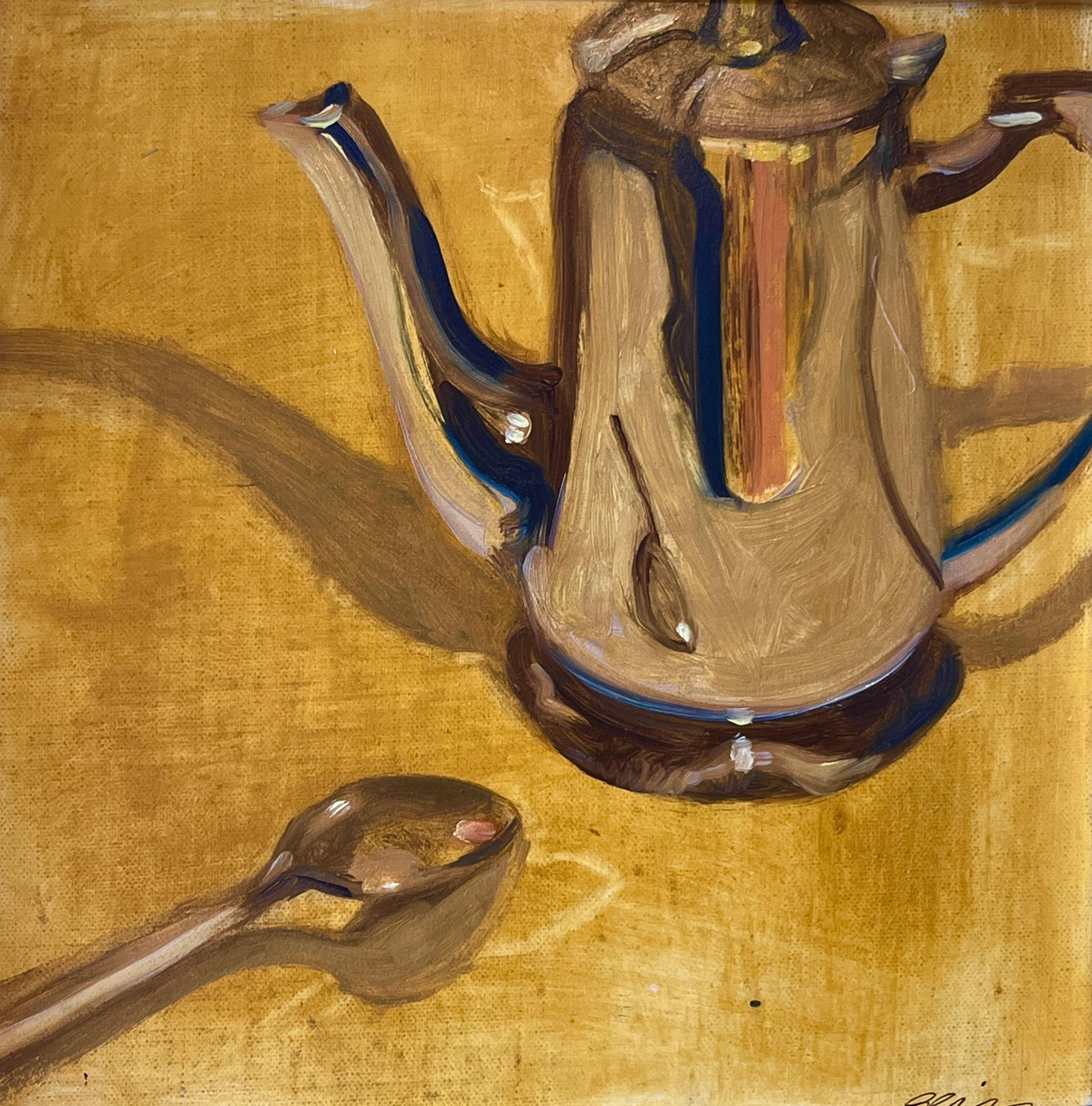 Ginny Williams Still-Life Painting – Kaffee für eine Person