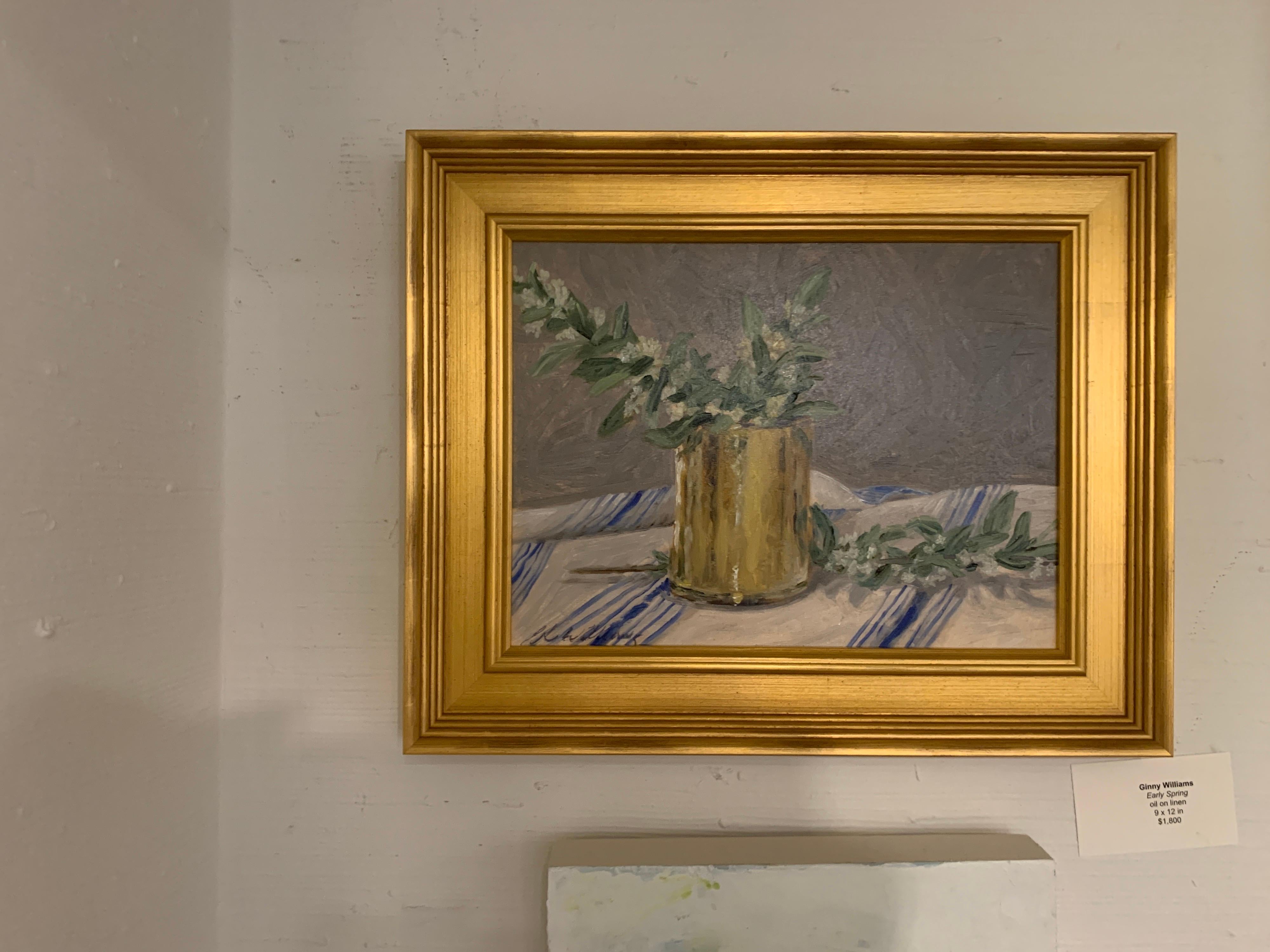 Early Spring by Ginny Williams Framed Oil on Canvas Still Life  3