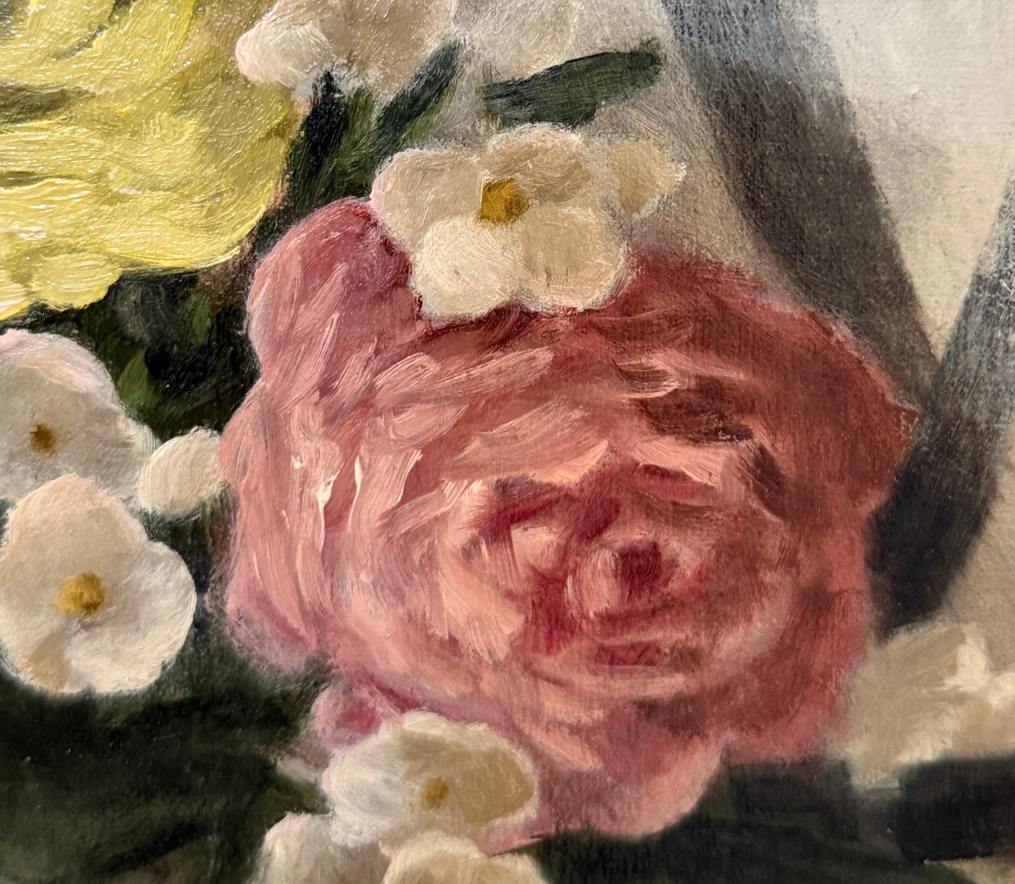 I fiori e il New Yorker - Painting di Ginny Williams