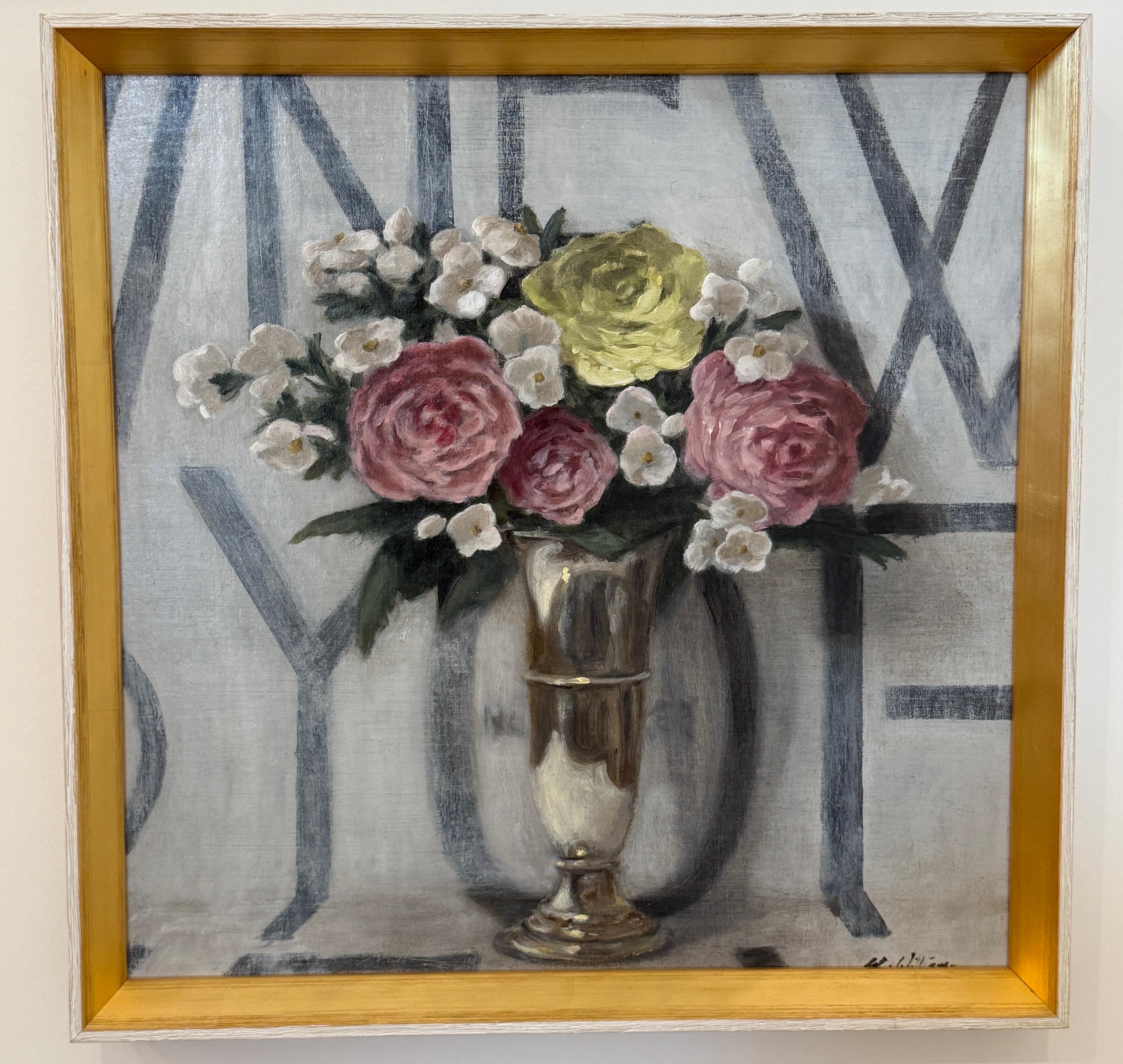 Still-Life Painting di Ginny Williams - I fiori e il New Yorker