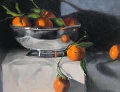 Ginny Williams, The Silver Bowl, 2018 Oil on Linen Board Still-Life Painting