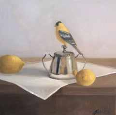 Still Life With Lemons by Ginny Williams American Goldfinch Oil Painting