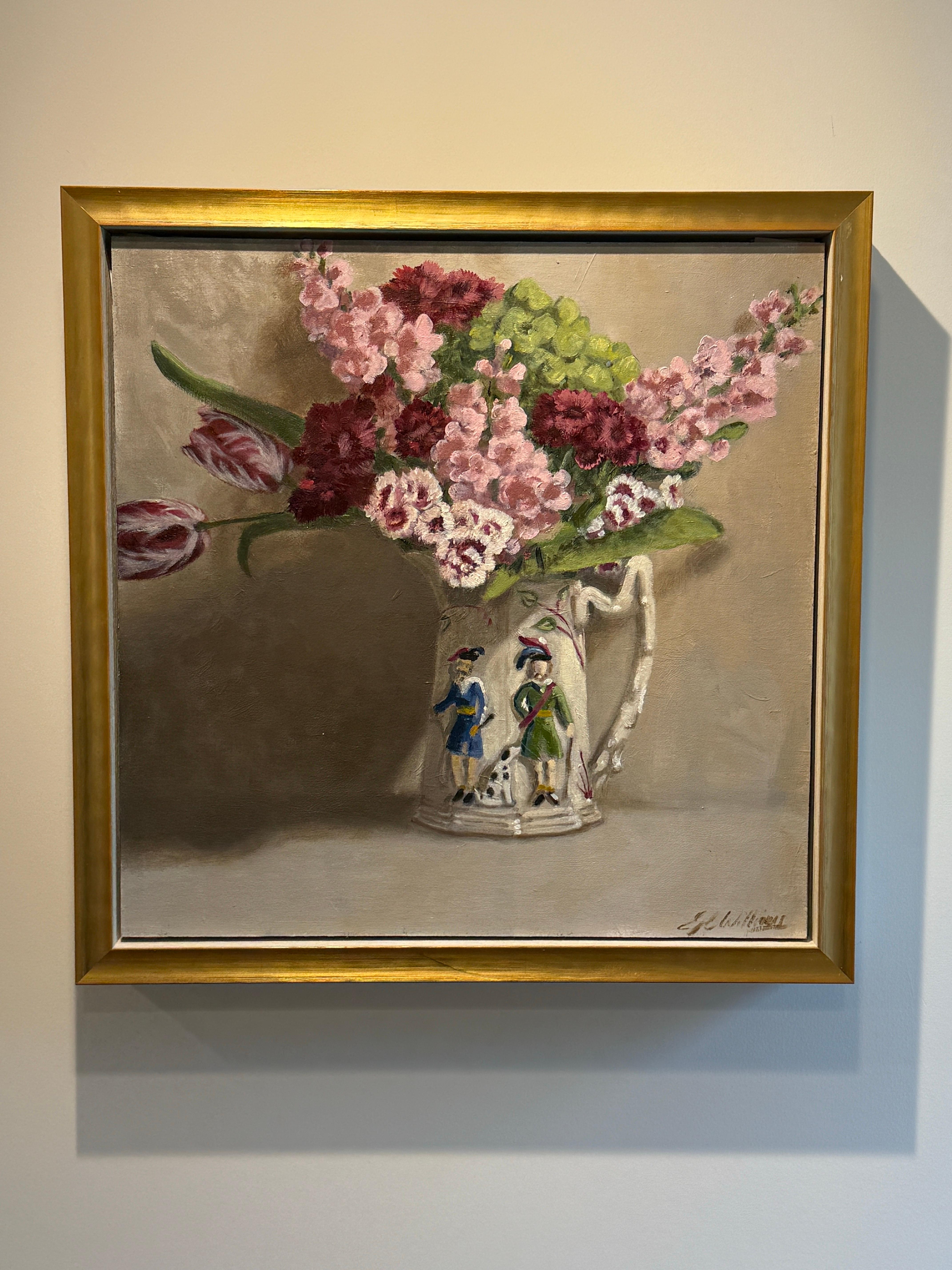 Bodegón con hombres en jubón - Painting de Ginny Williams
