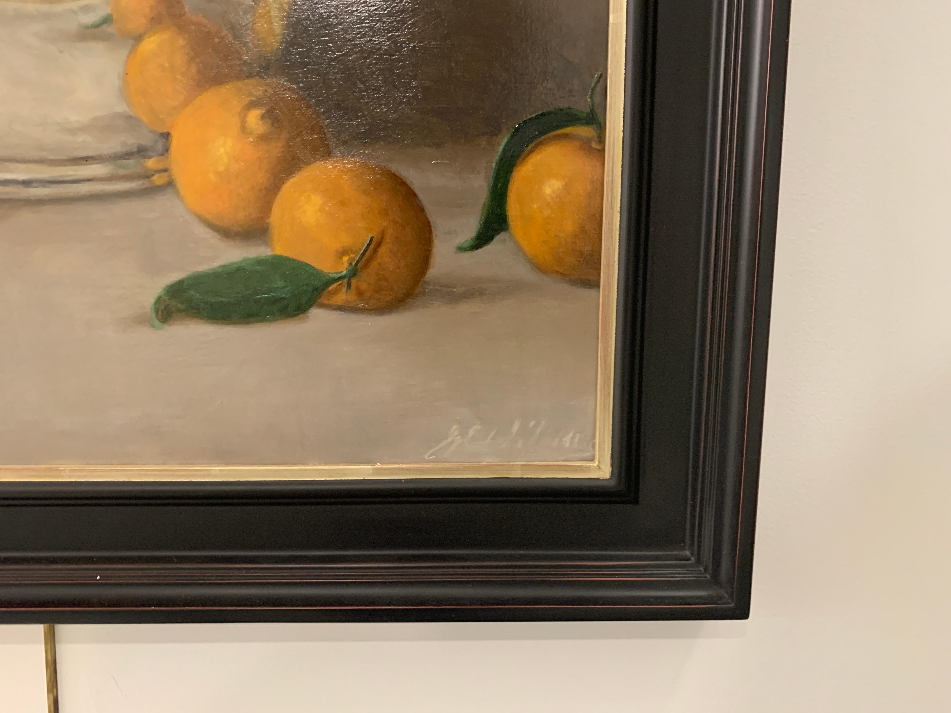 Still Life with Oranges and Yellow Finch by Ginny Williams Framed Still Life 1