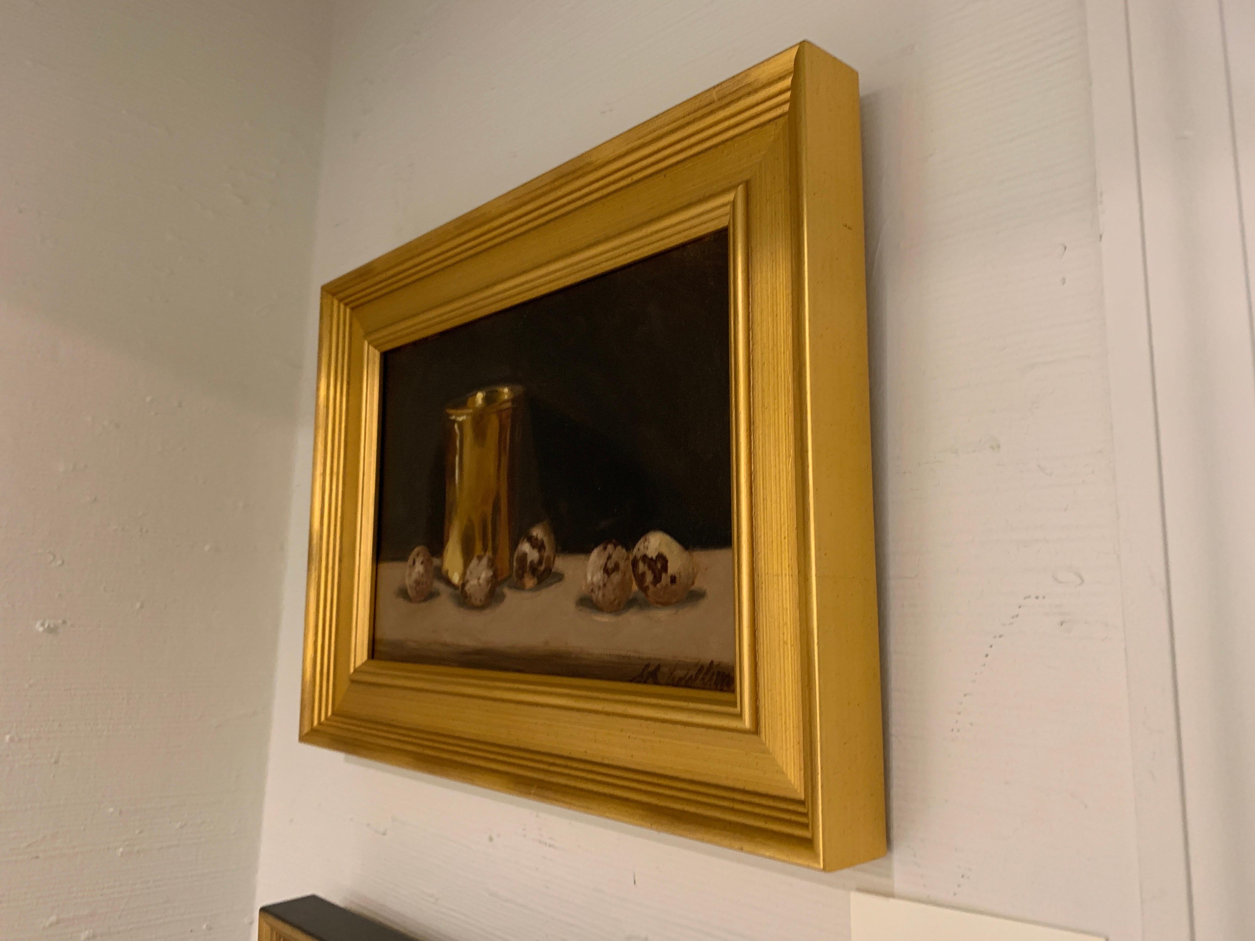 Still Life with Quail Eggs by Ginny Williams, Framed Realist Still-Life Painting 1