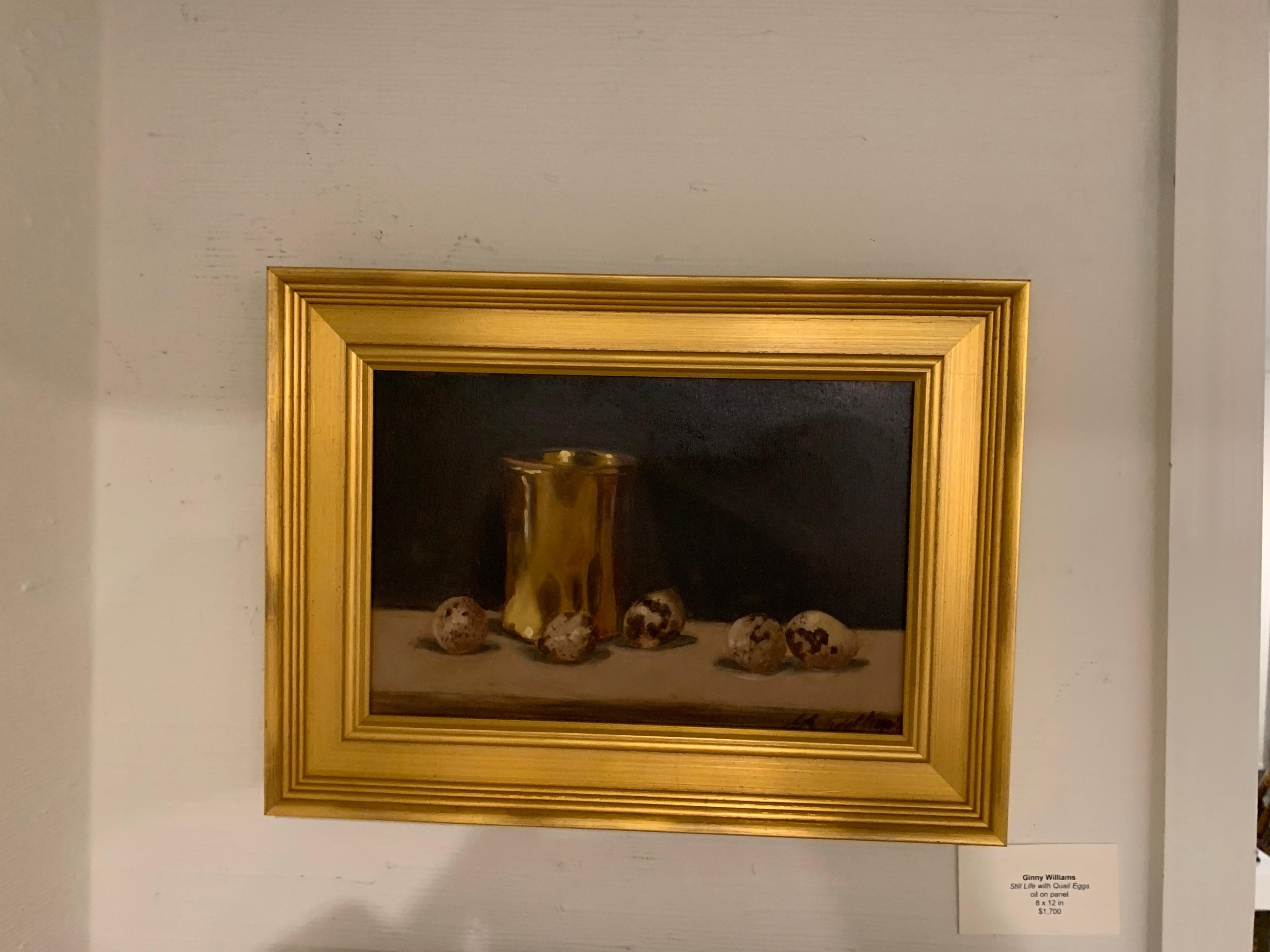 Still Life with Quail Eggs by Ginny Williams, Framed Realist Still-Life Painting 2