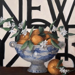 Summer in NYC by Ginny Williams Nature morte florale encadrée Huile sur toile