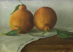 Sumos by Ginny Williams, Small Framed Realist Oil on Linen Still-Life Painting