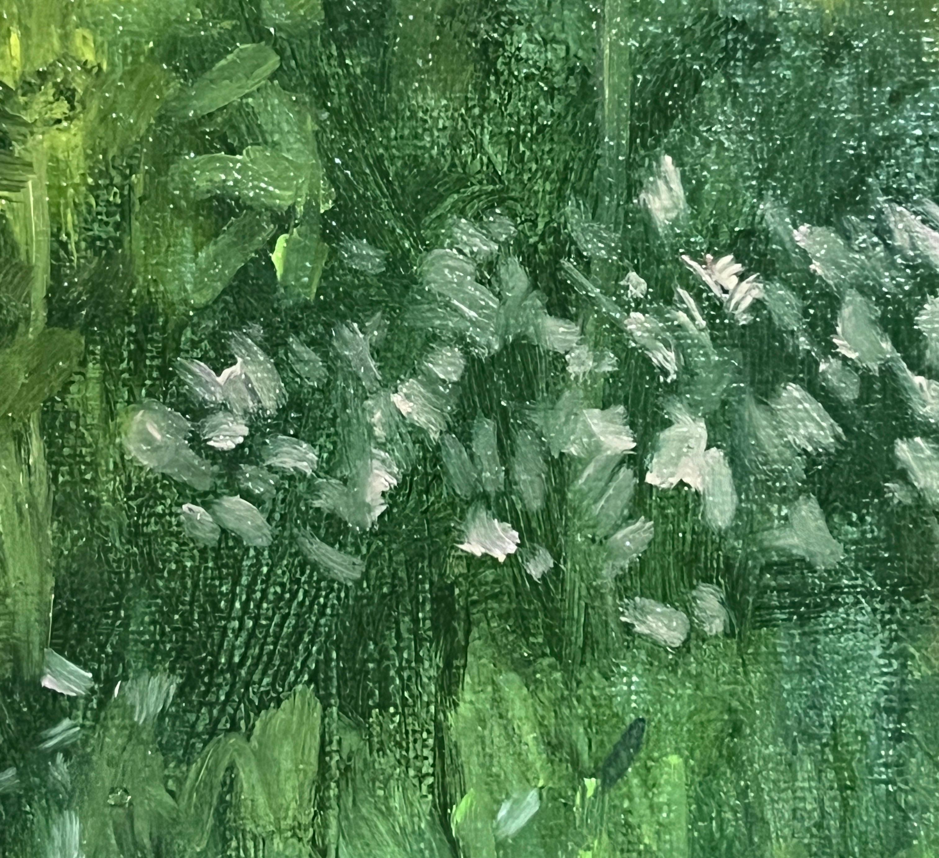 Questo pezzo è un dipinto originale a olio su tavola dell'artista americana Ginny Williams. È stato dipinto en plein air durante una spedizione pittorica nel Vermont. Cogliendo la luce calante di una giornata autunnale, l'artista ha catturato il