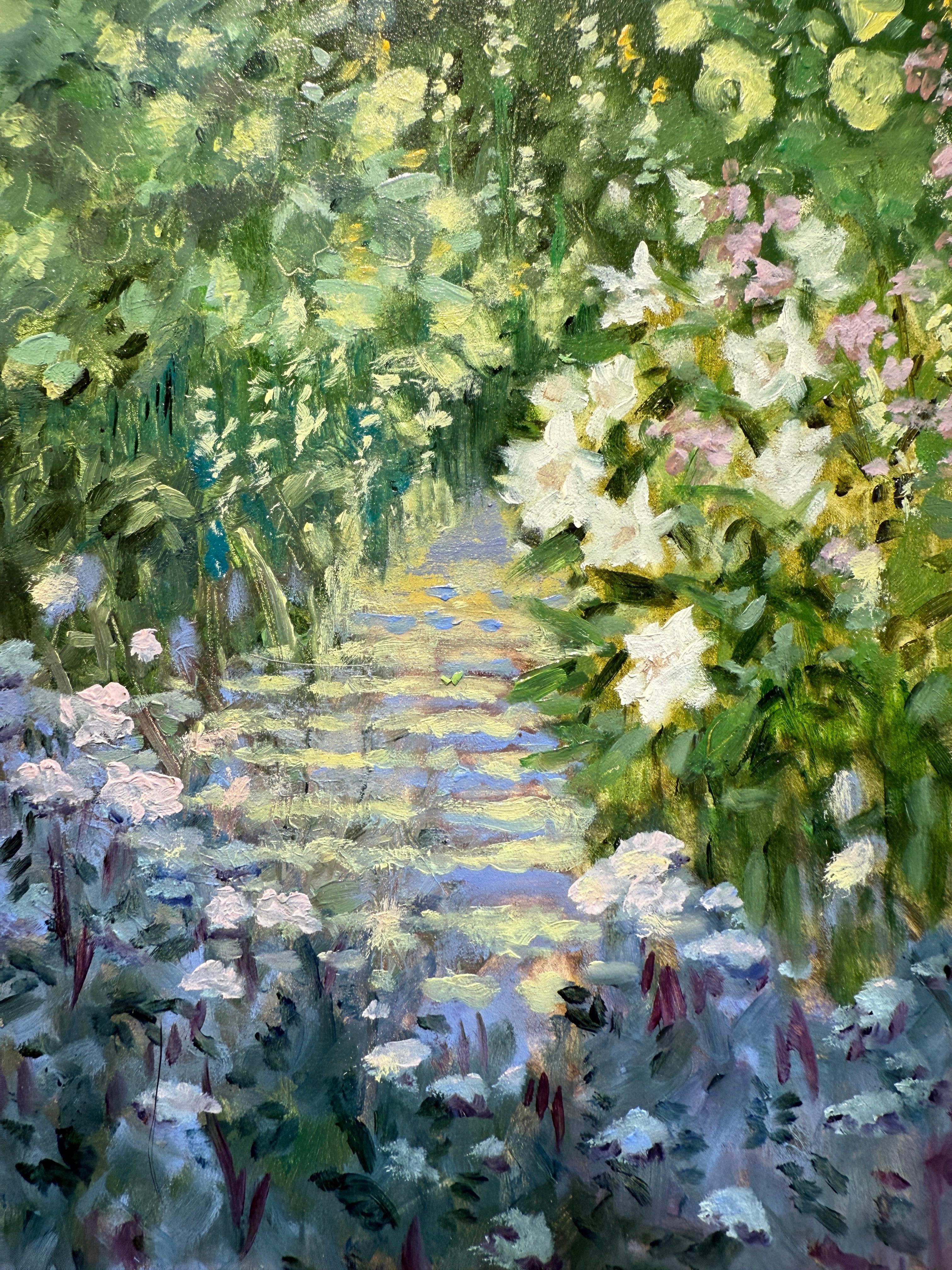 La luz del sol a través de la valla - Painting de Ginny Williams