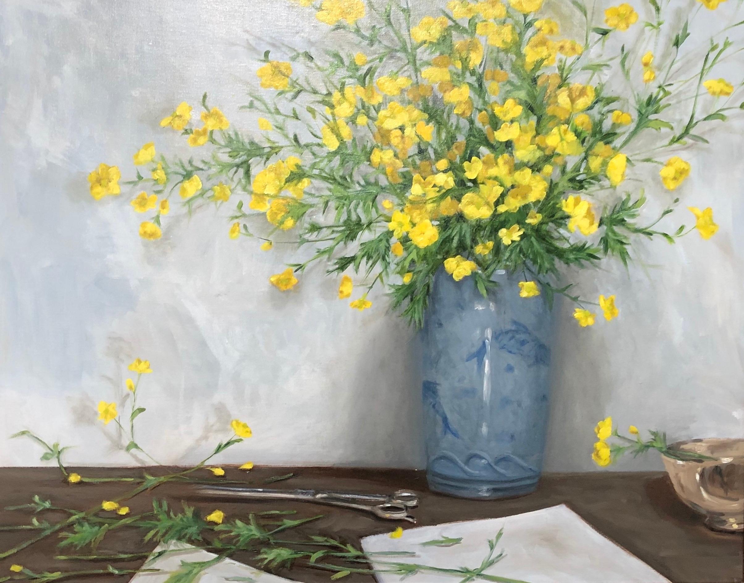 Ginny Williams Still-Life Painting - The Cutting Table