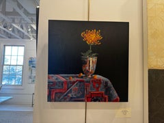 The Sun Always Rises by Ginny Williams Still Life Oil Paintig, Black