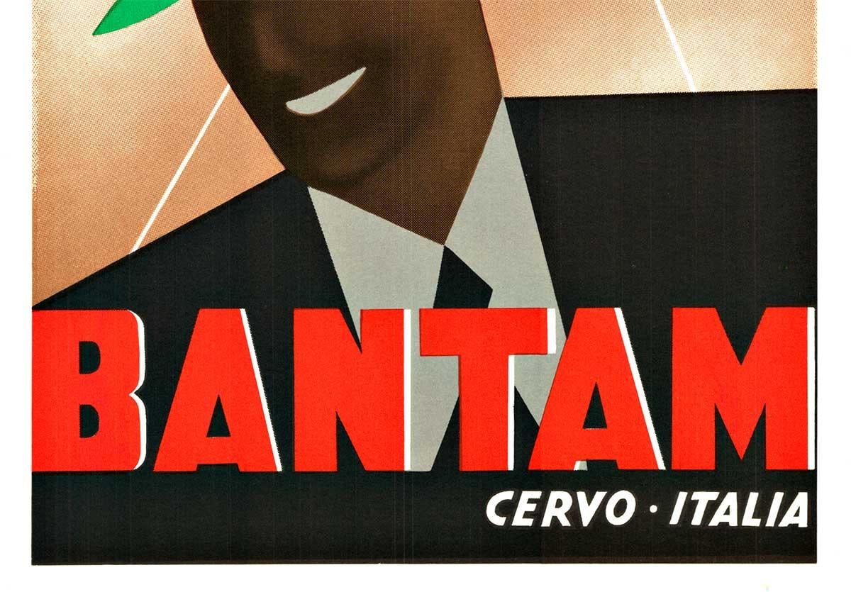 Original Batam Hats Cervo Italia cartel de moda masculina vintage - Print Art Decó de Boccasile