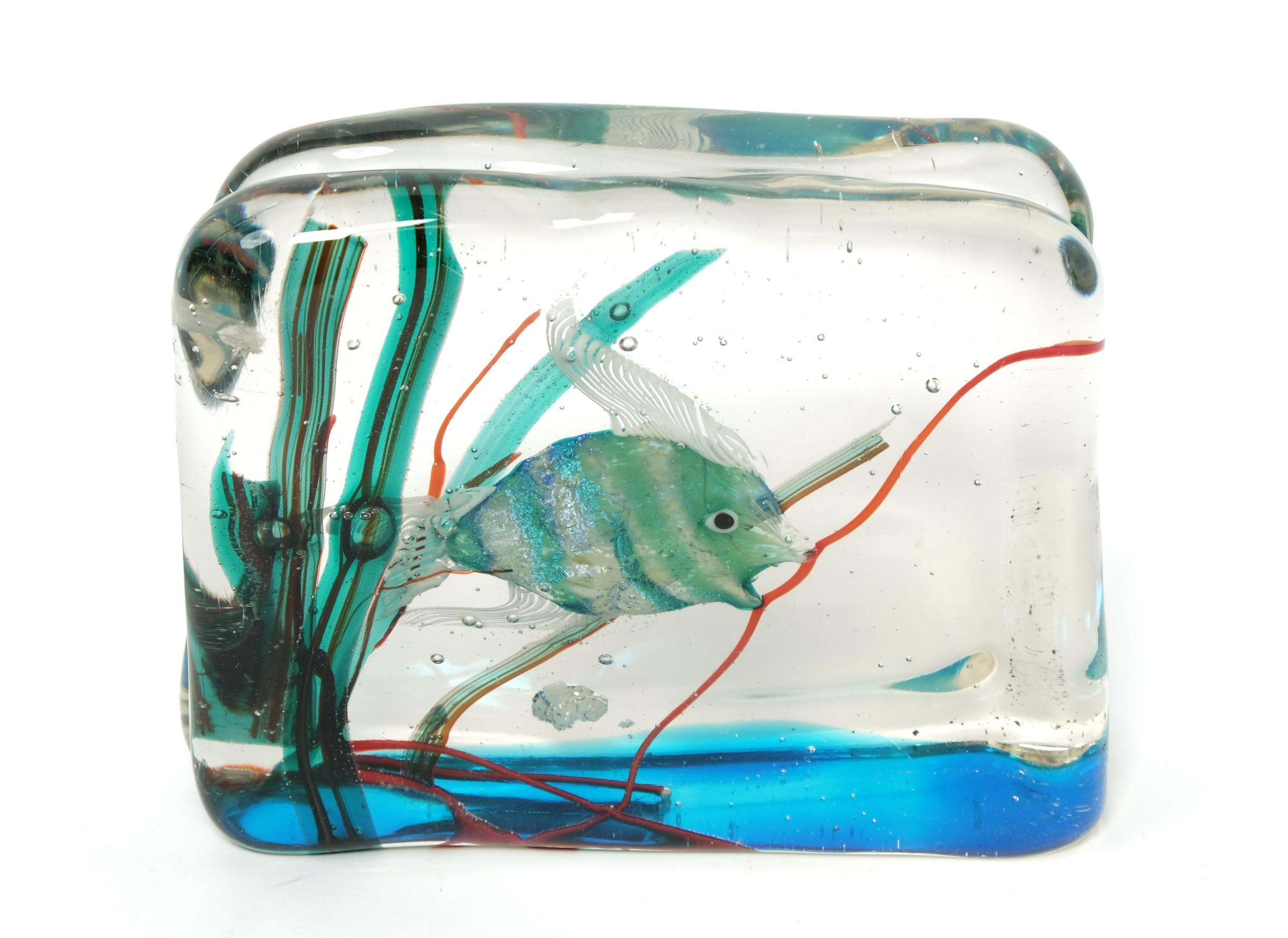Alfredo Barbini para Cenedese Acuario de cristal de Murano de mediados de siglo, Italia Años 60 Moderno de mediados de siglo en venta