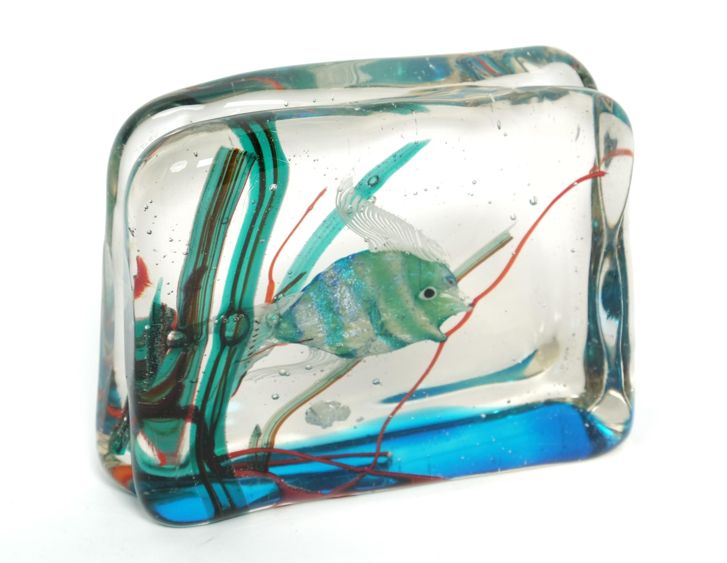 Alfredo Barbini para Cenedese Acuario de cristal de Murano de mediados de siglo, Italia Años 60 en Bueno estado para la venta en München, BY