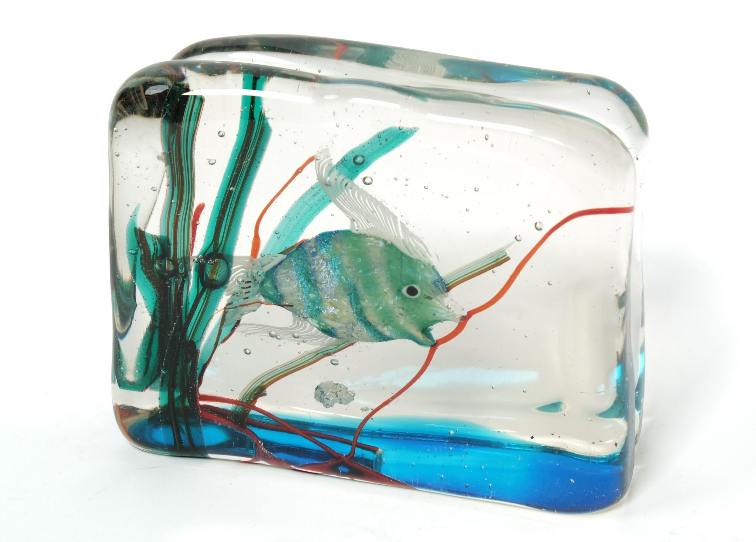 Alfredo Barbini para Cenedese Acuario de cristal de Murano de mediados de siglo, Italia Años 60 mediados del siglo XX en venta