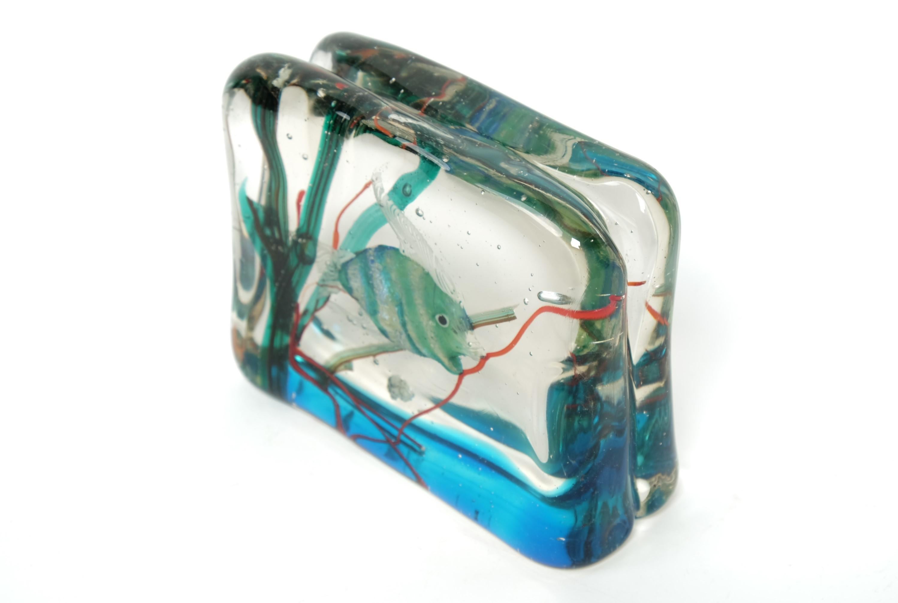 Alfredo Barbini para Cenedese Acuario de cristal de Murano de mediados de siglo, Italia Años 60 Vidrio en venta