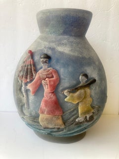 Gino Cenedese, important vase en verre de Murano de style Martinuzzi