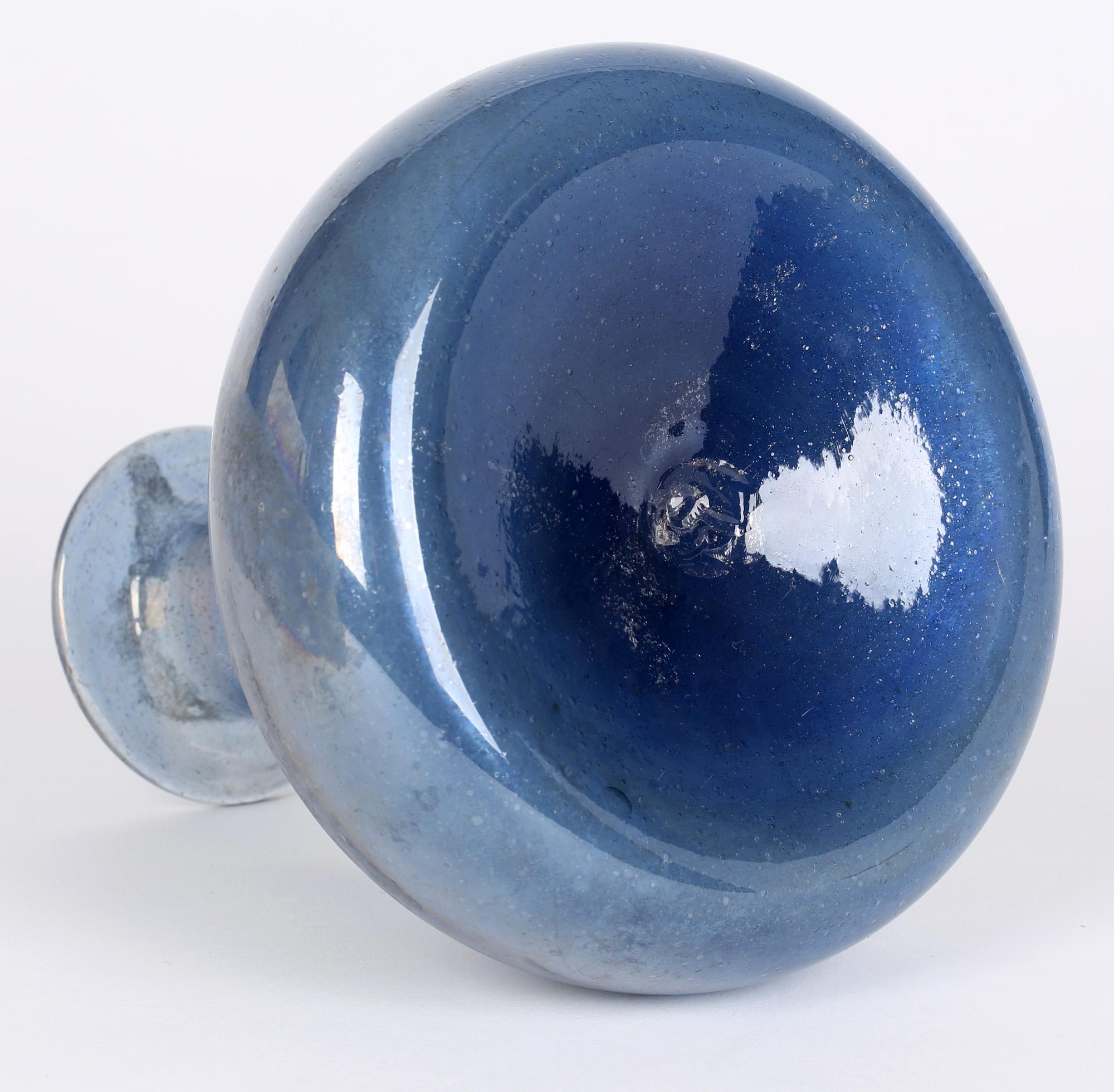 Gino Cenedese 'Italian, 1907-1973' Murano Scavo Twin Handled Art Glass Vase For Sale 1