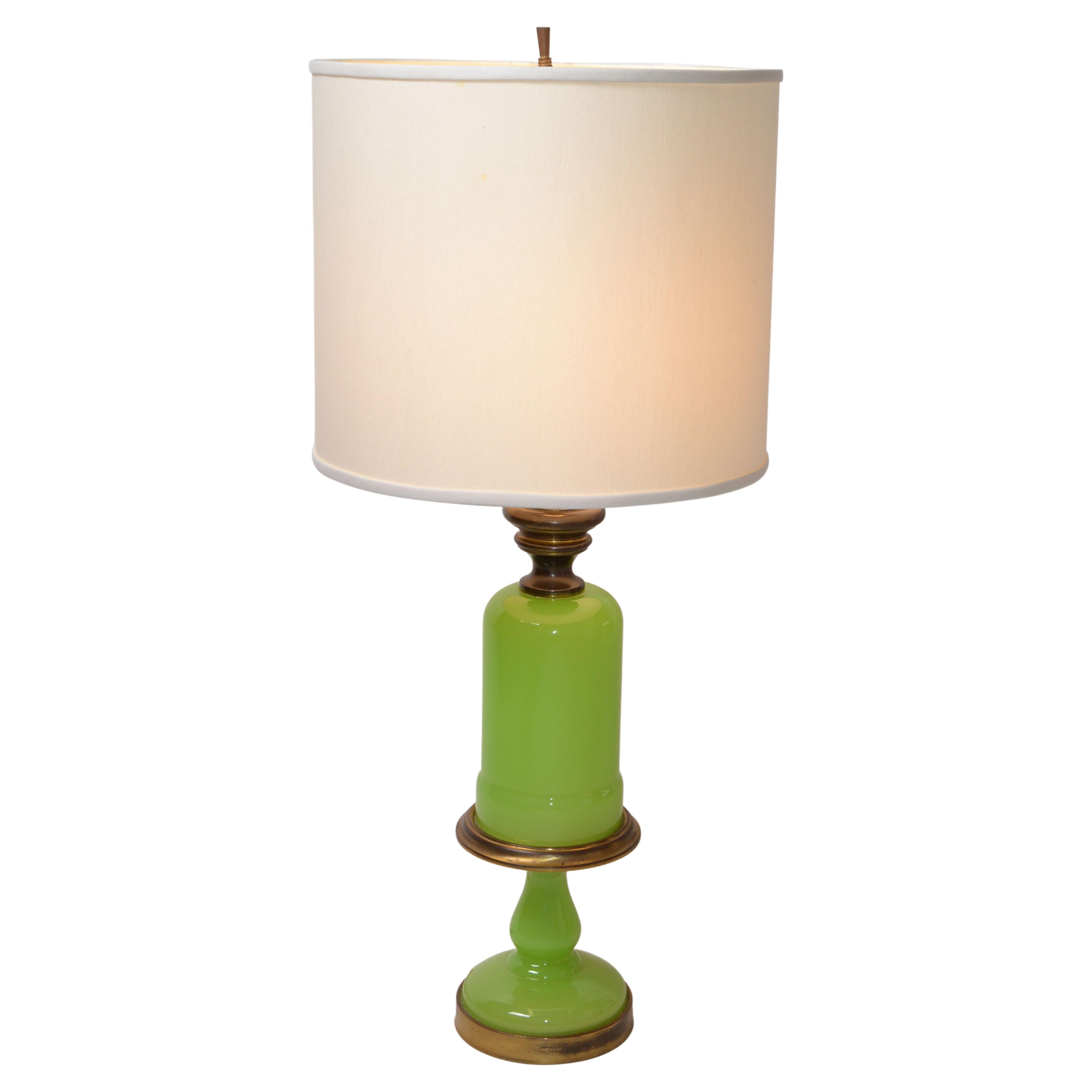 Chelsom Brass Study Lamp with hand blown glass shade rrp459 