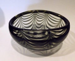 Gino Cenedese Cuenco de cristal pesado italiano de Murano, 1982