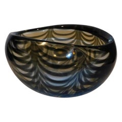 Gino Cenedese Murano Schweres italienisches Glas Tafelaufsatz Schale, 1982
