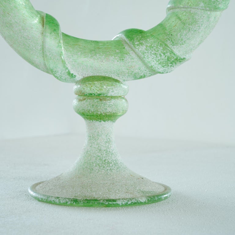 Italian Gino Cenedese ‘Scavo’ Murano Glass Candle Holder 1960s For Sale