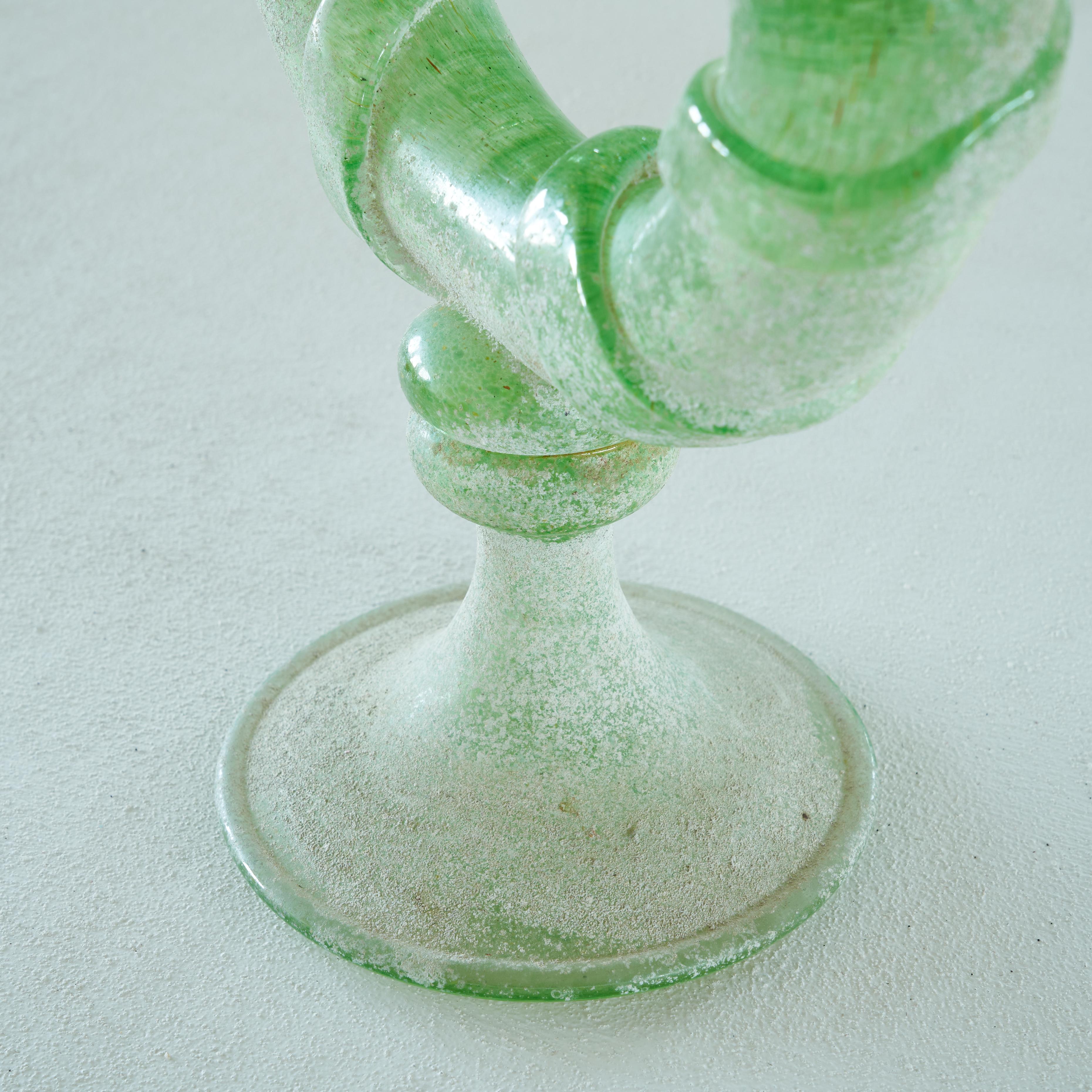 20th Century Gino Cenedese ‘Scavo’ Murano Glass Candle Holder 1960s