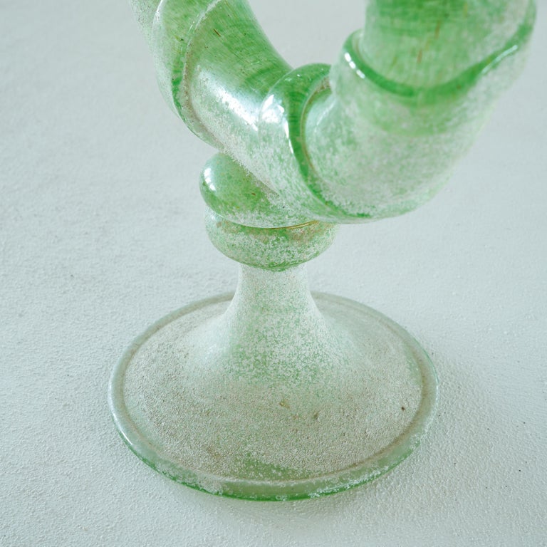 20th Century Gino Cenedese ‘Scavo’ Murano Glass Candle Holder 1960s For Sale