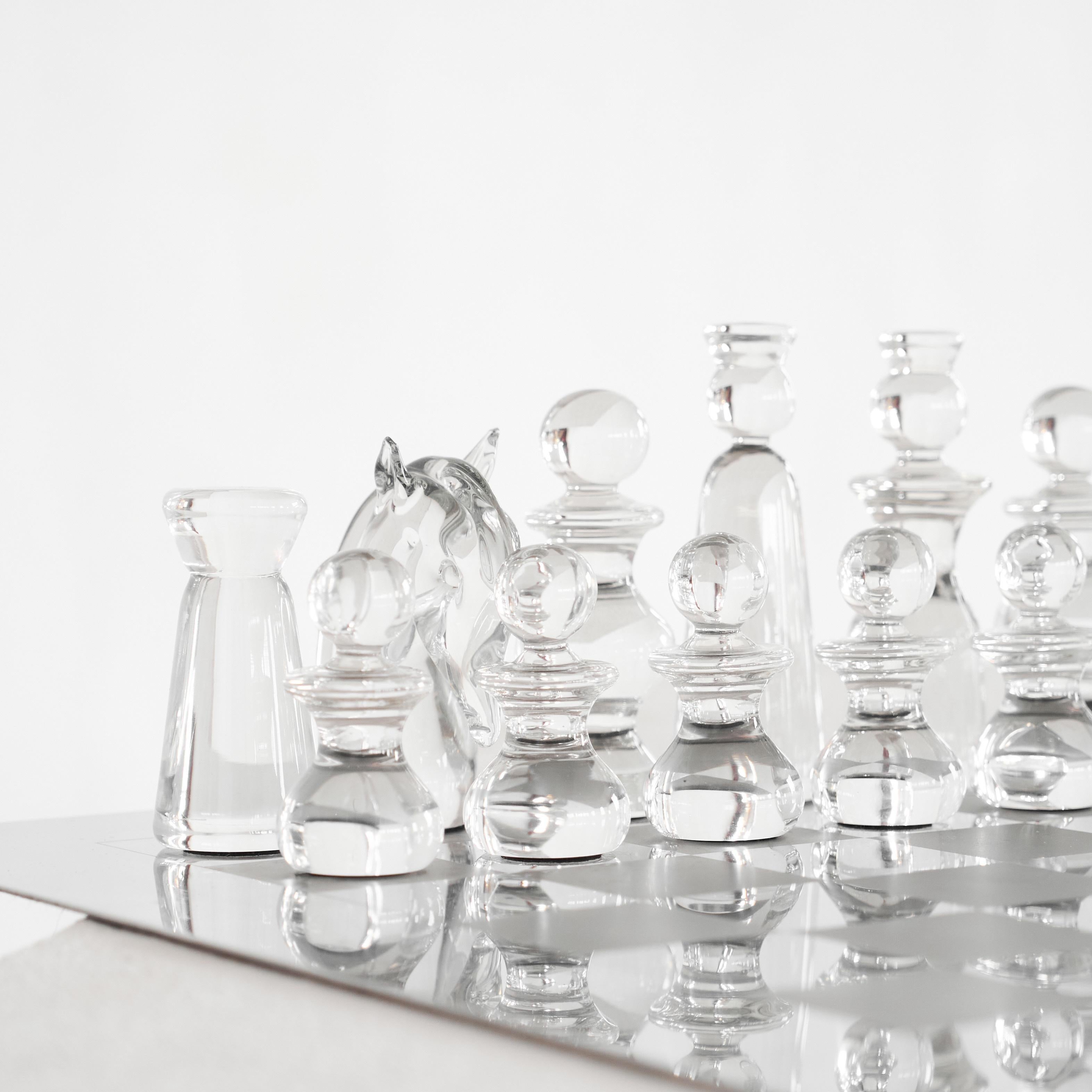 Gino Cenedese Ultra Seltenes Murano Glas Schachspiel 1960er Jahre (20. Jahrhundert) im Angebot