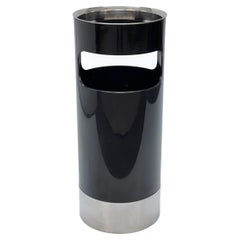 Gino Colombini Midcentury Black Plastic Italian Umbrella Stands for Kartell 1970