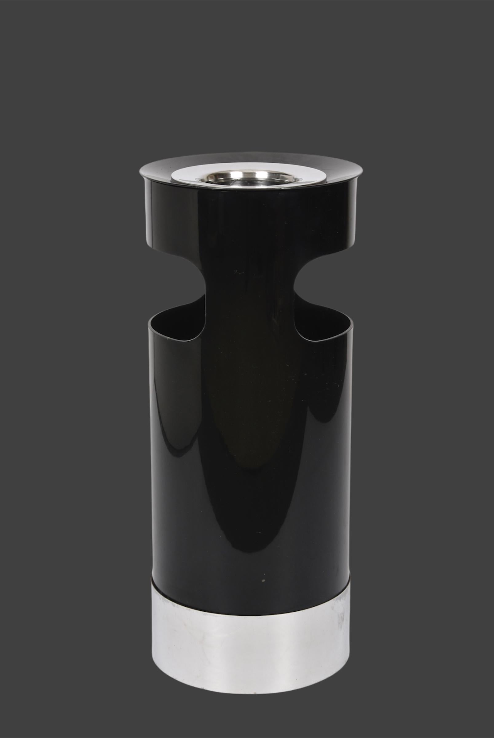 Gino Colombini Midcentury Black Umbrella Stands or Ashtray for Kartell, 1970 For Sale 12