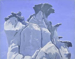 Rocks (The White Rock in Ponza) - Paint by Gino Guida - 1980s