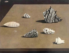 Table with Shells - Paint by Gino Guida - 1980s