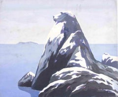 The Baboon (The Rock of Capo d'Orlando) - Paint by Gino Guida - 1980s